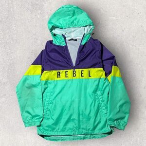 REBEL MINDS - THE REBEL VIBES COLOR BLOCK WINDBREAKER IN MINT AND GRAPE SIZE